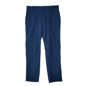 Outerknown Pants Men 34x29 (36) Blue Corduroy Straight Leg Organic Cotton Casual